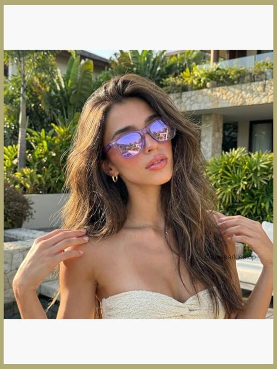 Polarized UV400 Mirrored Sunglasses, Medium Fit Square Frame main image 6
